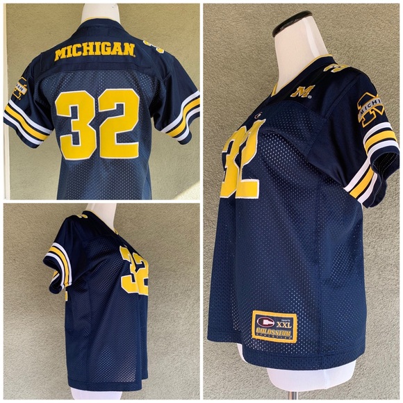 🔥5/$20🔥 “Colosseum” Michigan Sports Tee Patched Numbers - Picture 2 of 8